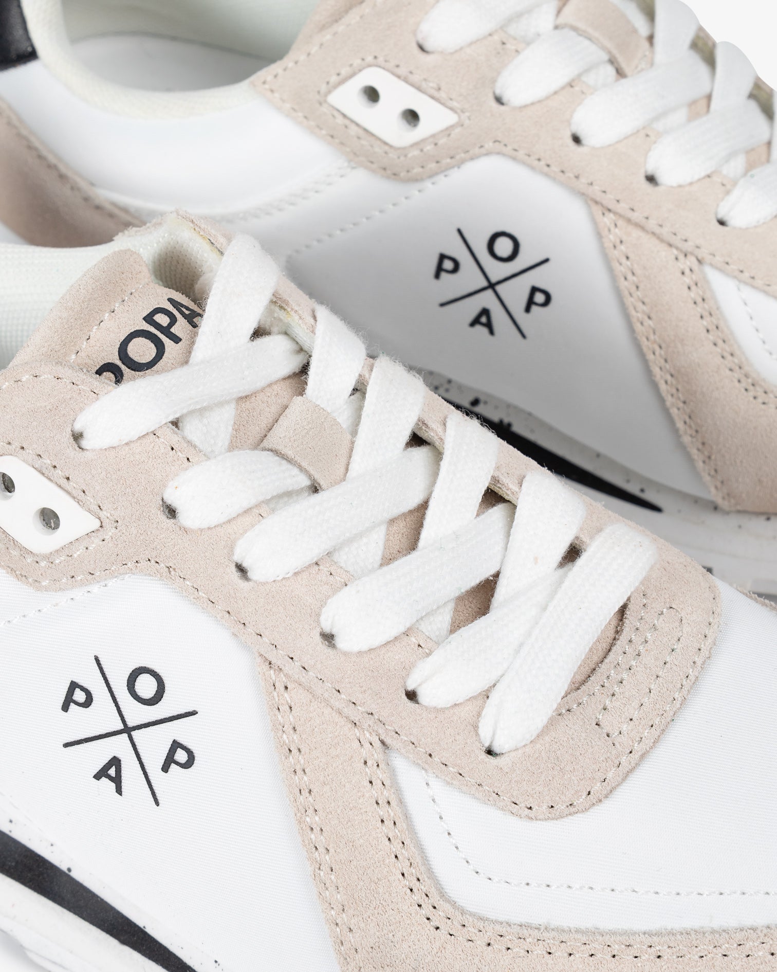 Blake Nylon Beige and White Sneaker