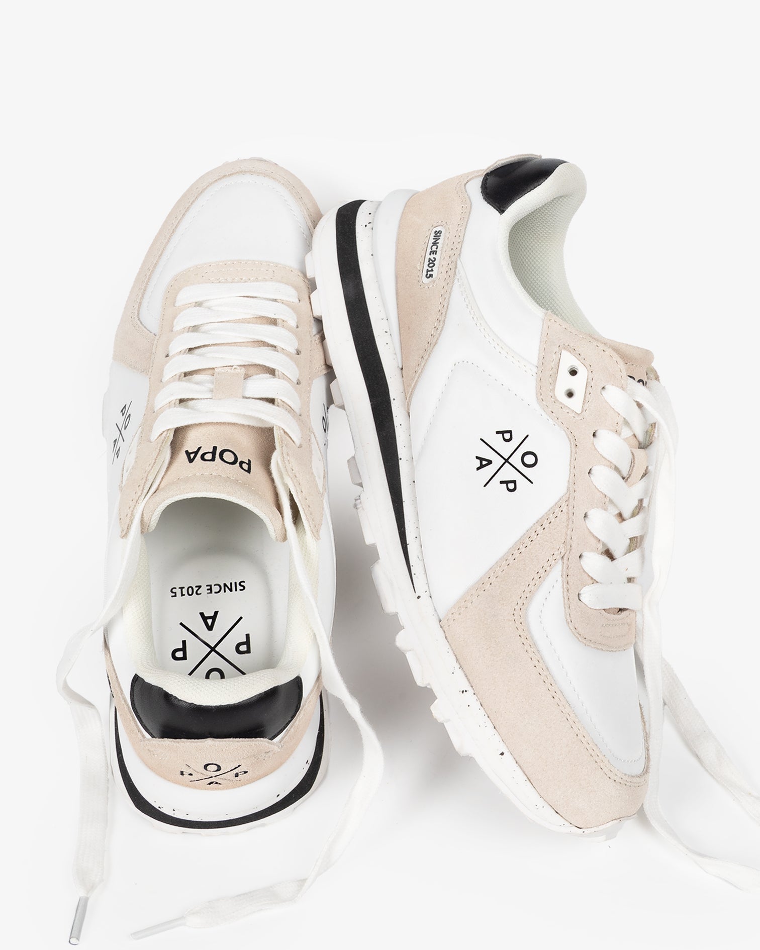 Blake Nylon Beige and White Sneaker