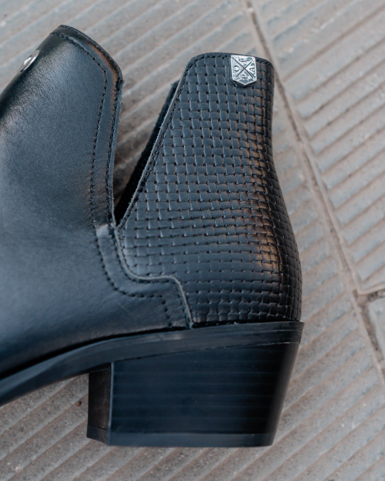 Black Leather Ankle Boot Nexo