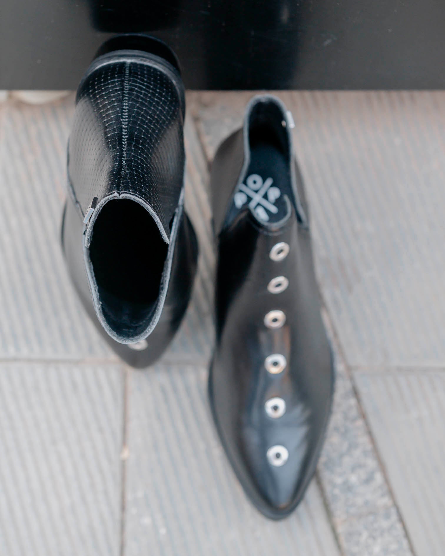 Black Leather Ankle Boot Nexo