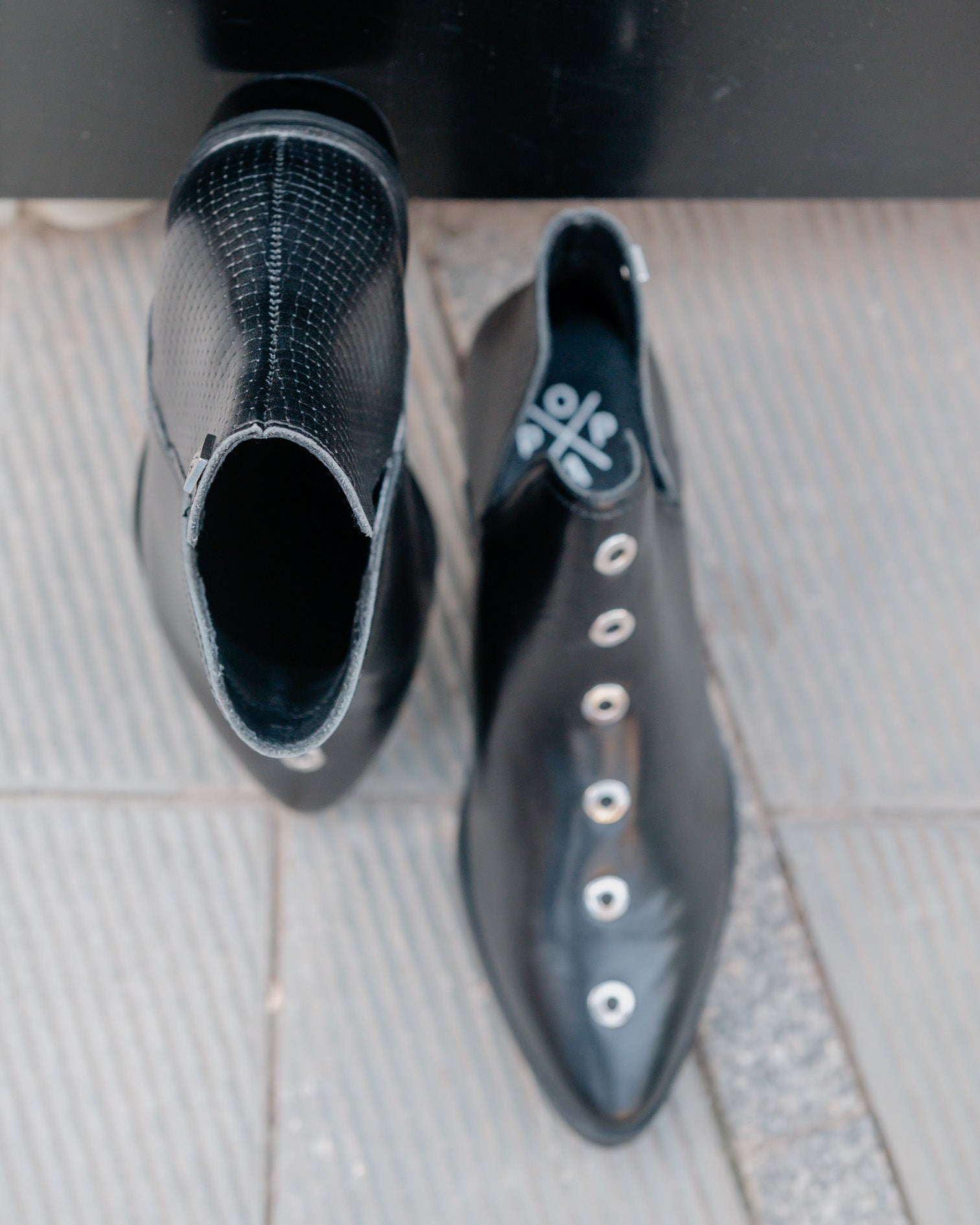 Black Leather Ankle Boot Nexo