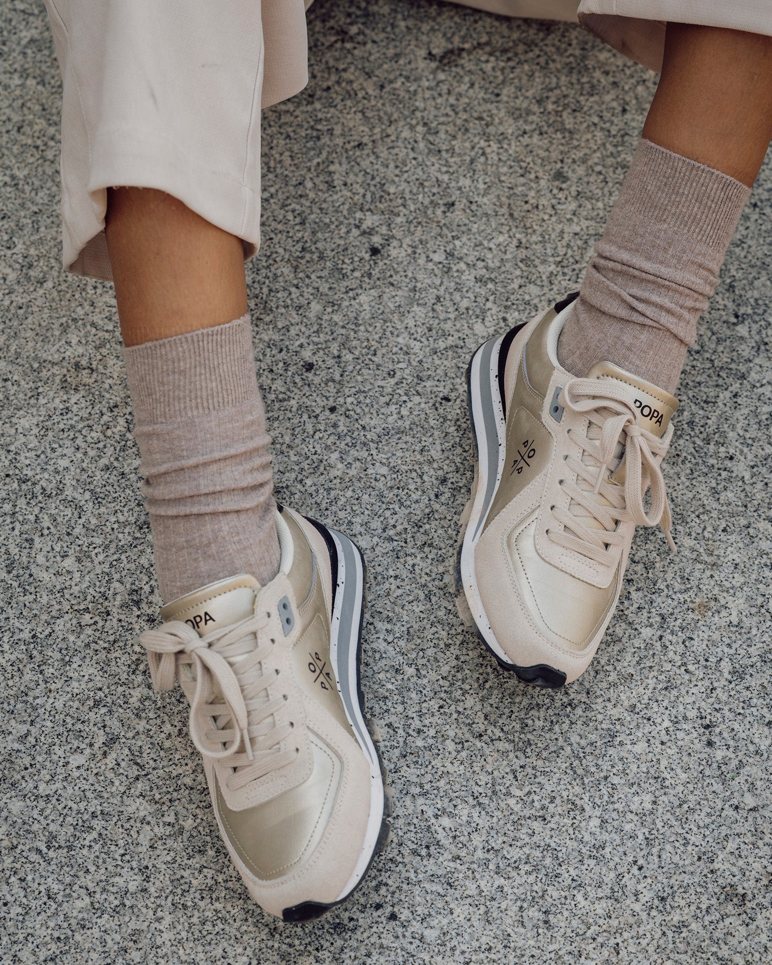 Blake Gold Laminated Sneaker