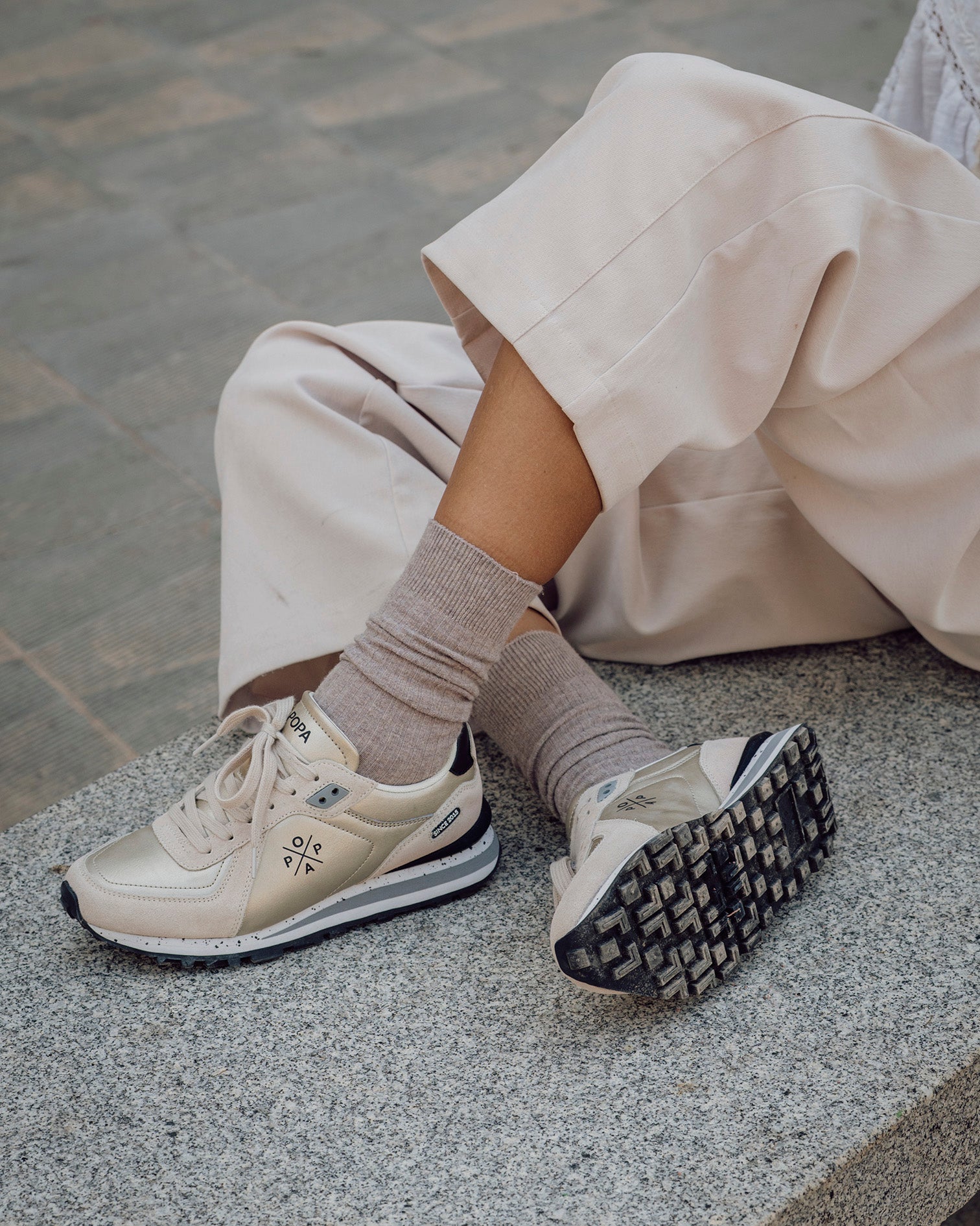 Blake Gold Laminated Sneaker