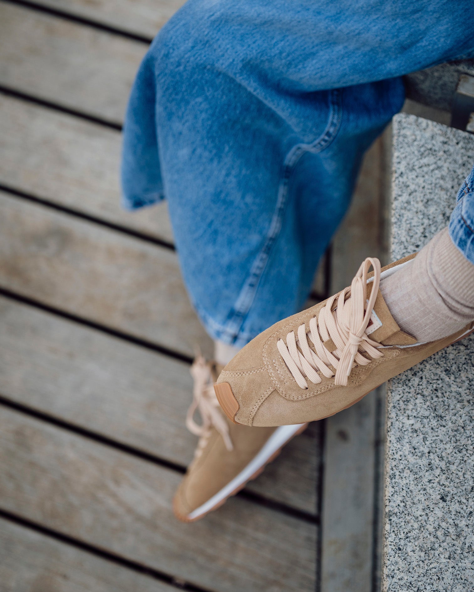 Kira Beige Suede Sneaker