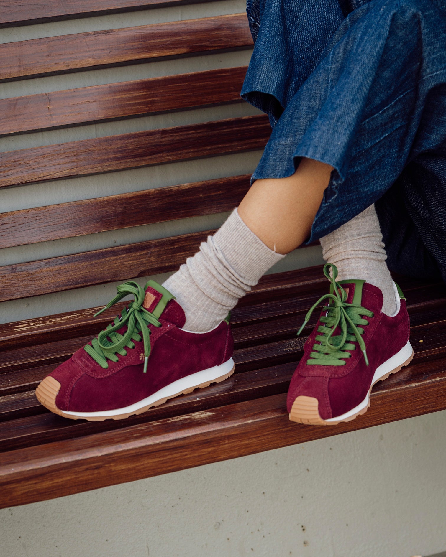 Kira Burgundy Suede Sneaker