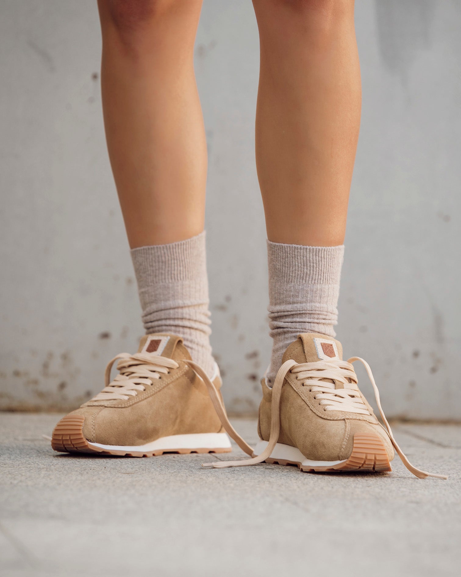 Kira Beige Suede Sneaker