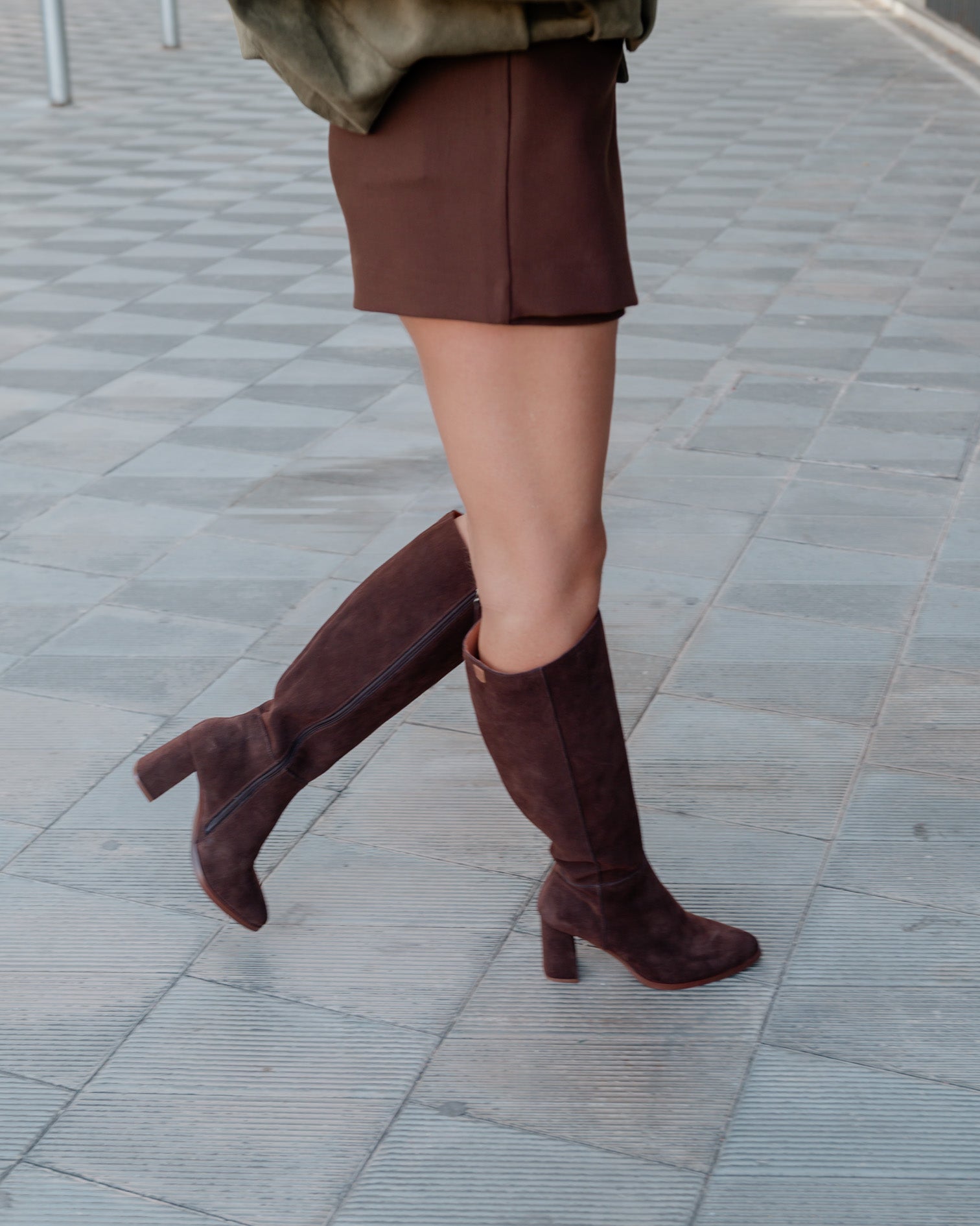 Bota Alta de Serraje Castanha Sinnara