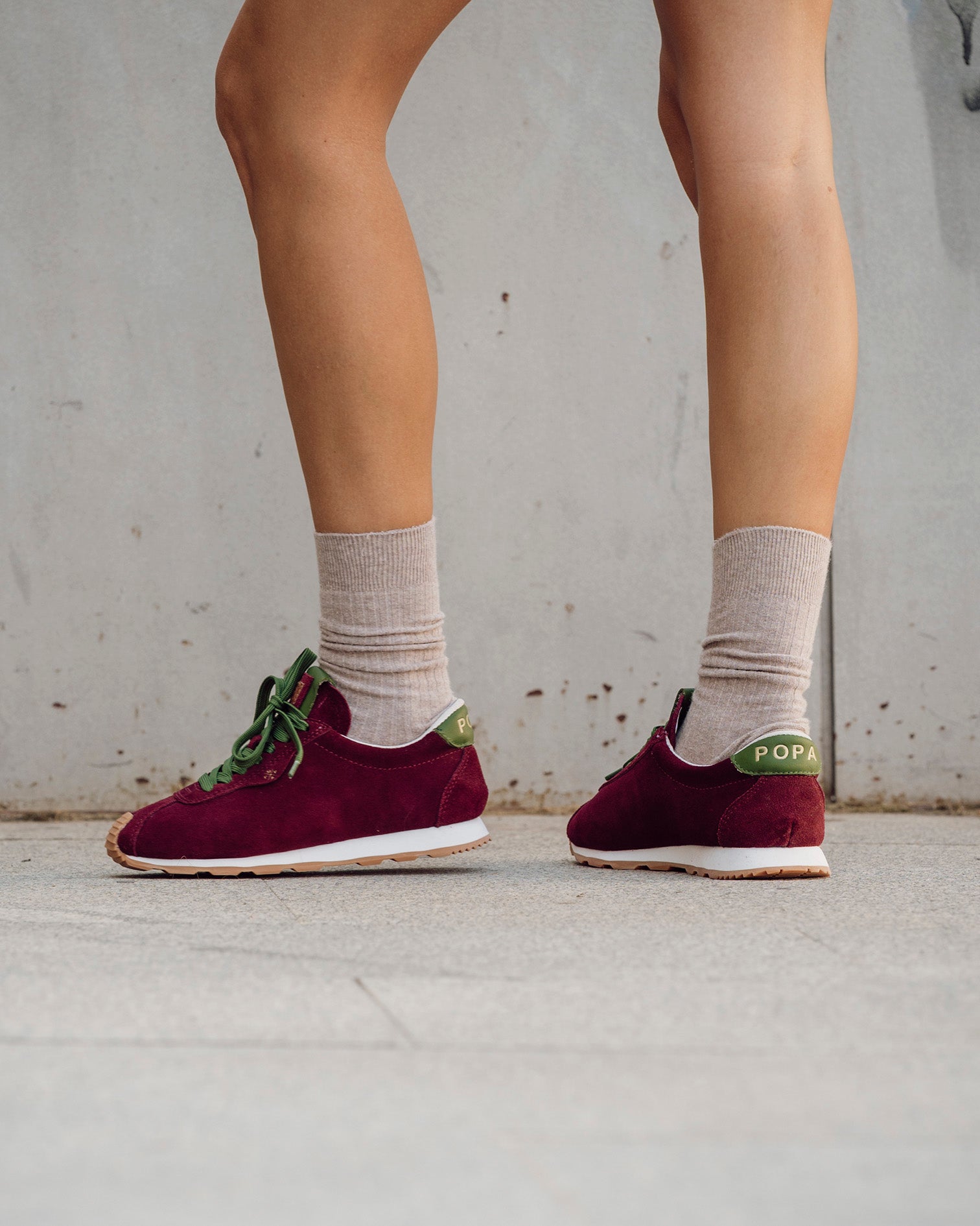 Kira Burgundy Suede Sneaker