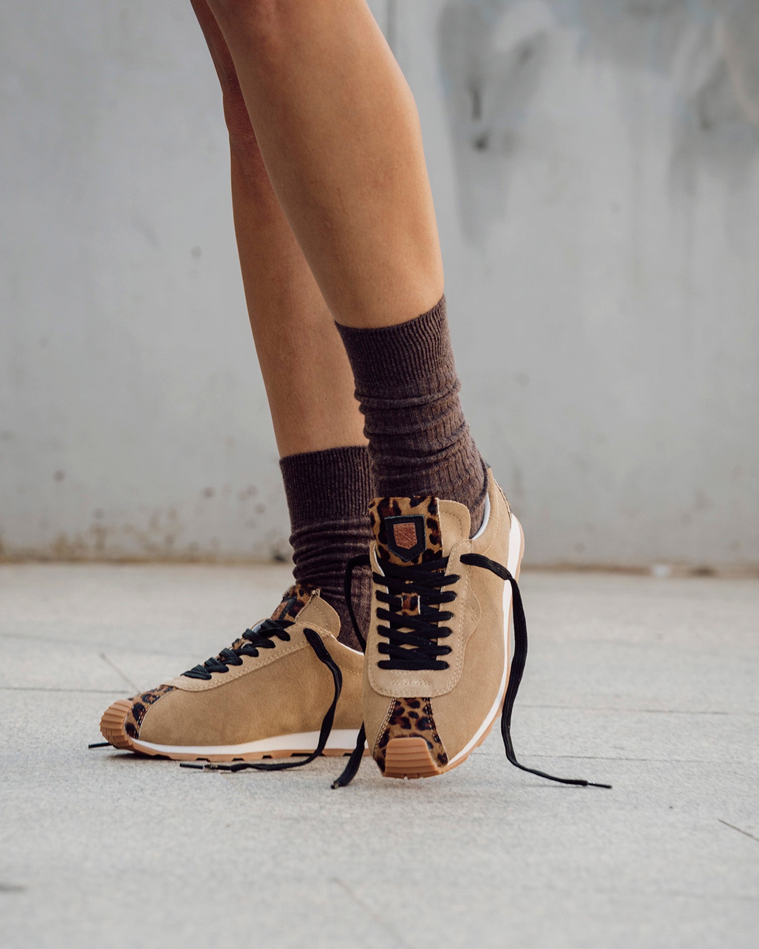 Kira Animal Beige Sneaker