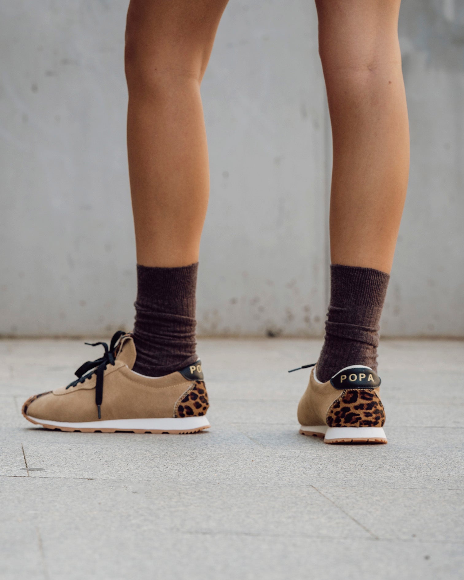 Kira Animal Beige Sneaker