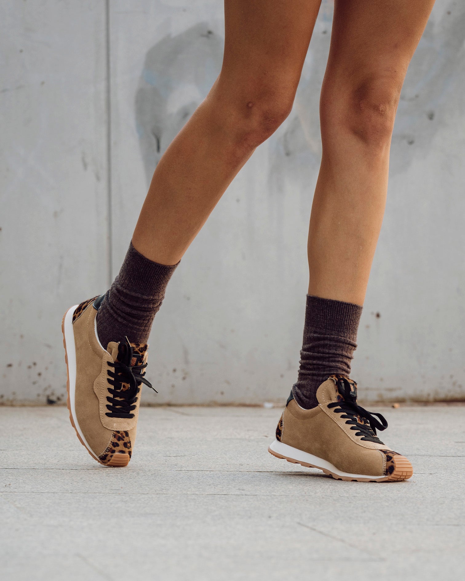 Kira Animal Beige Sneaker