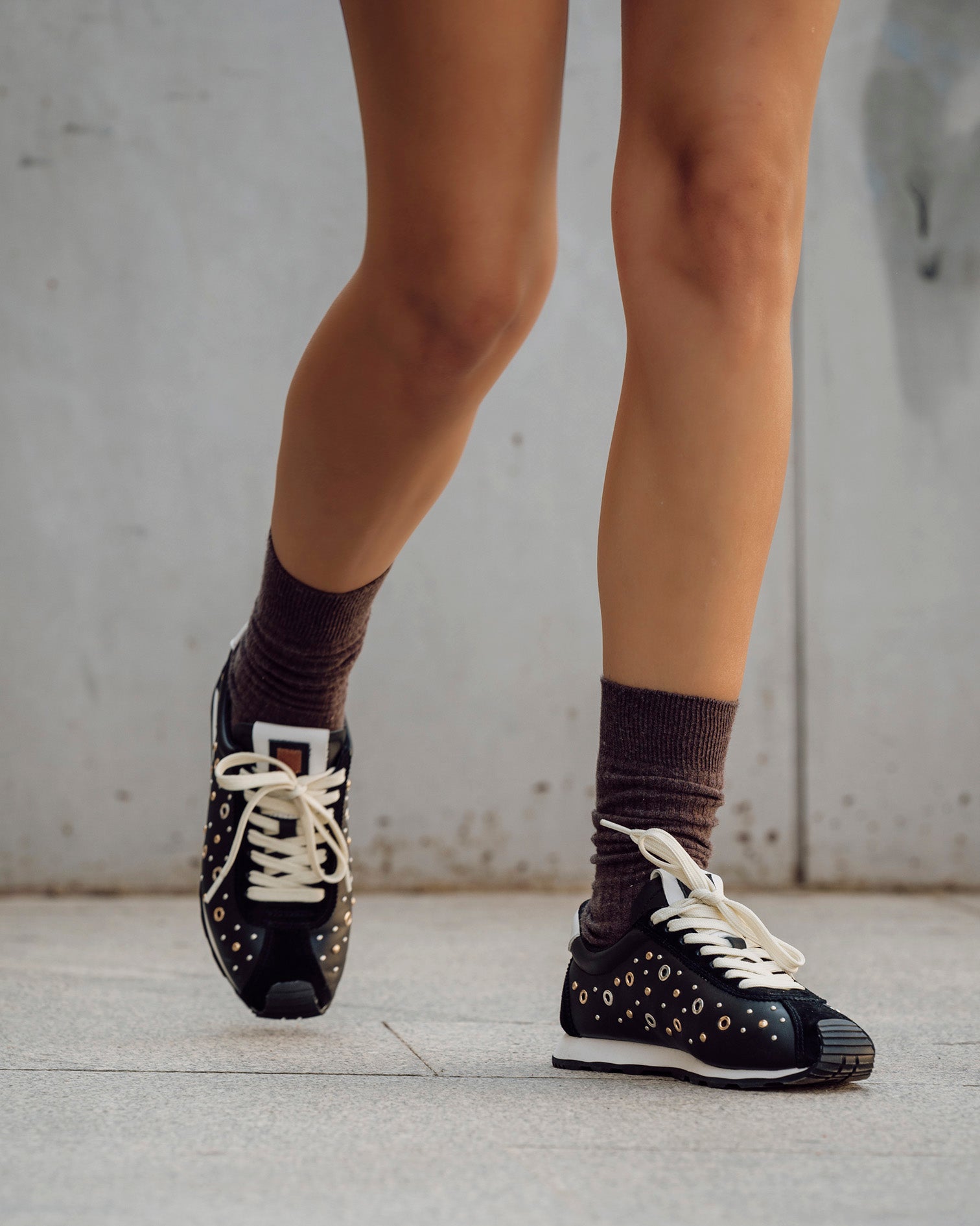 Inara Studded Sneakers Black