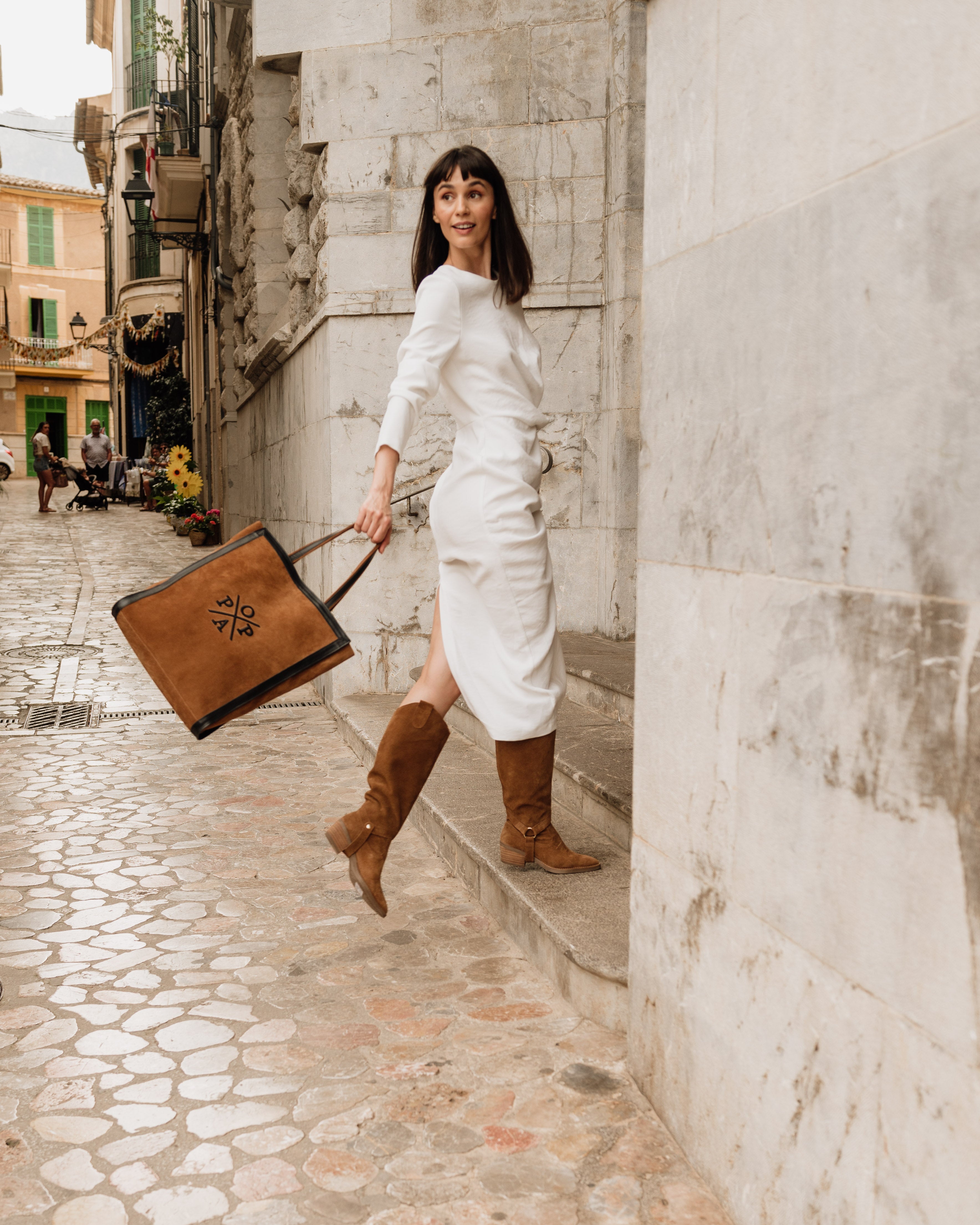 Raney Brown Leather Heeled Boot