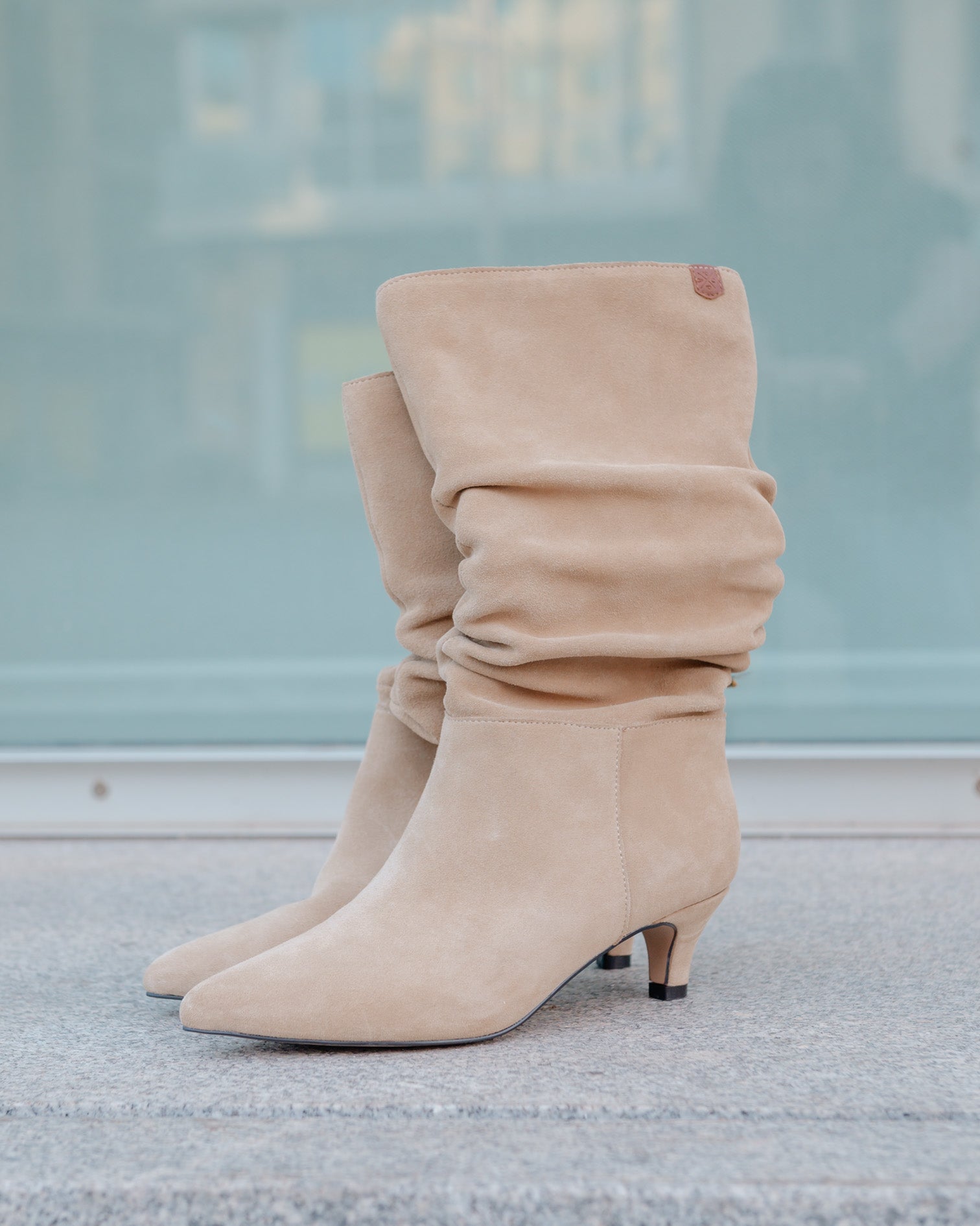 Beige Nirvana Leather Mid Boot