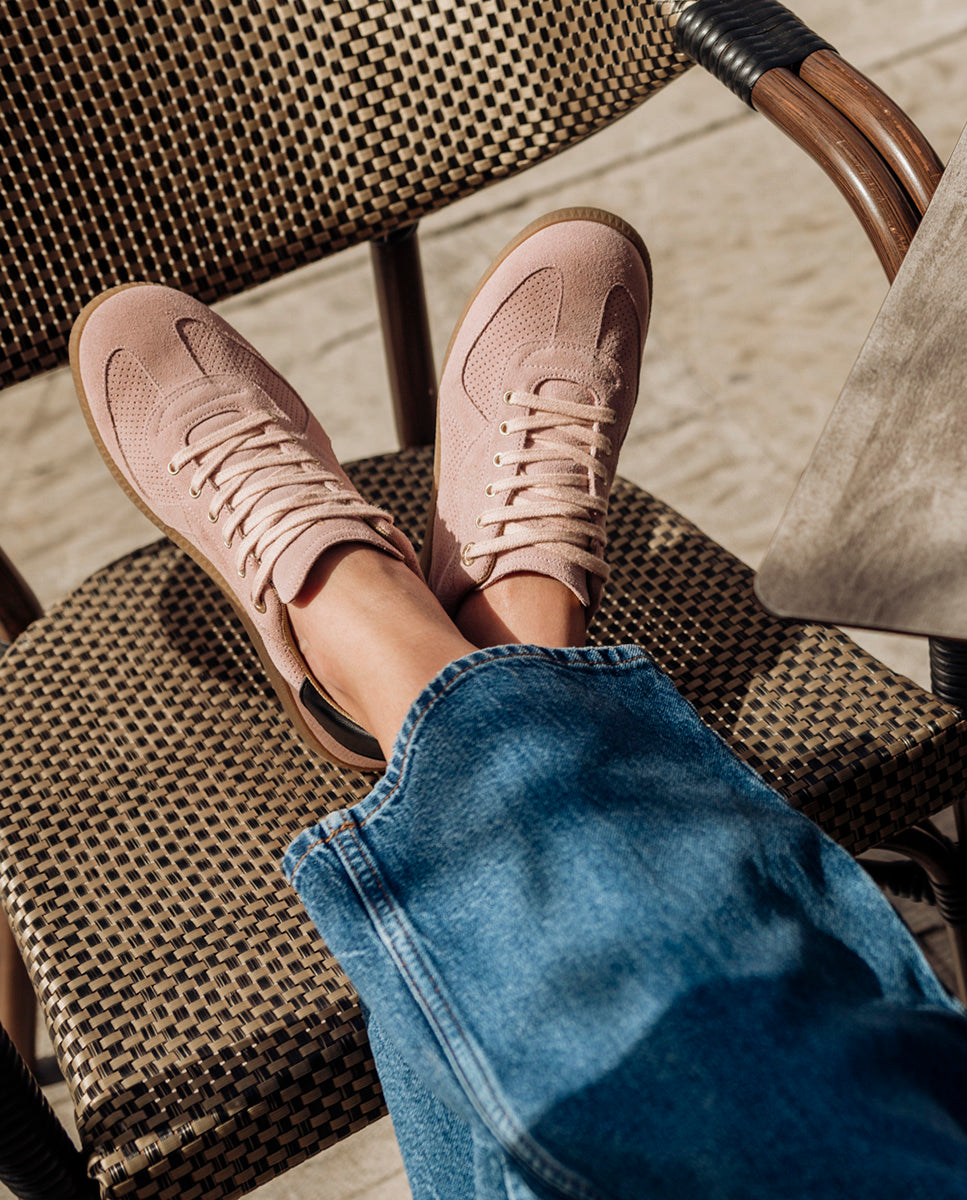 Imperial Pink Leather Sneaker