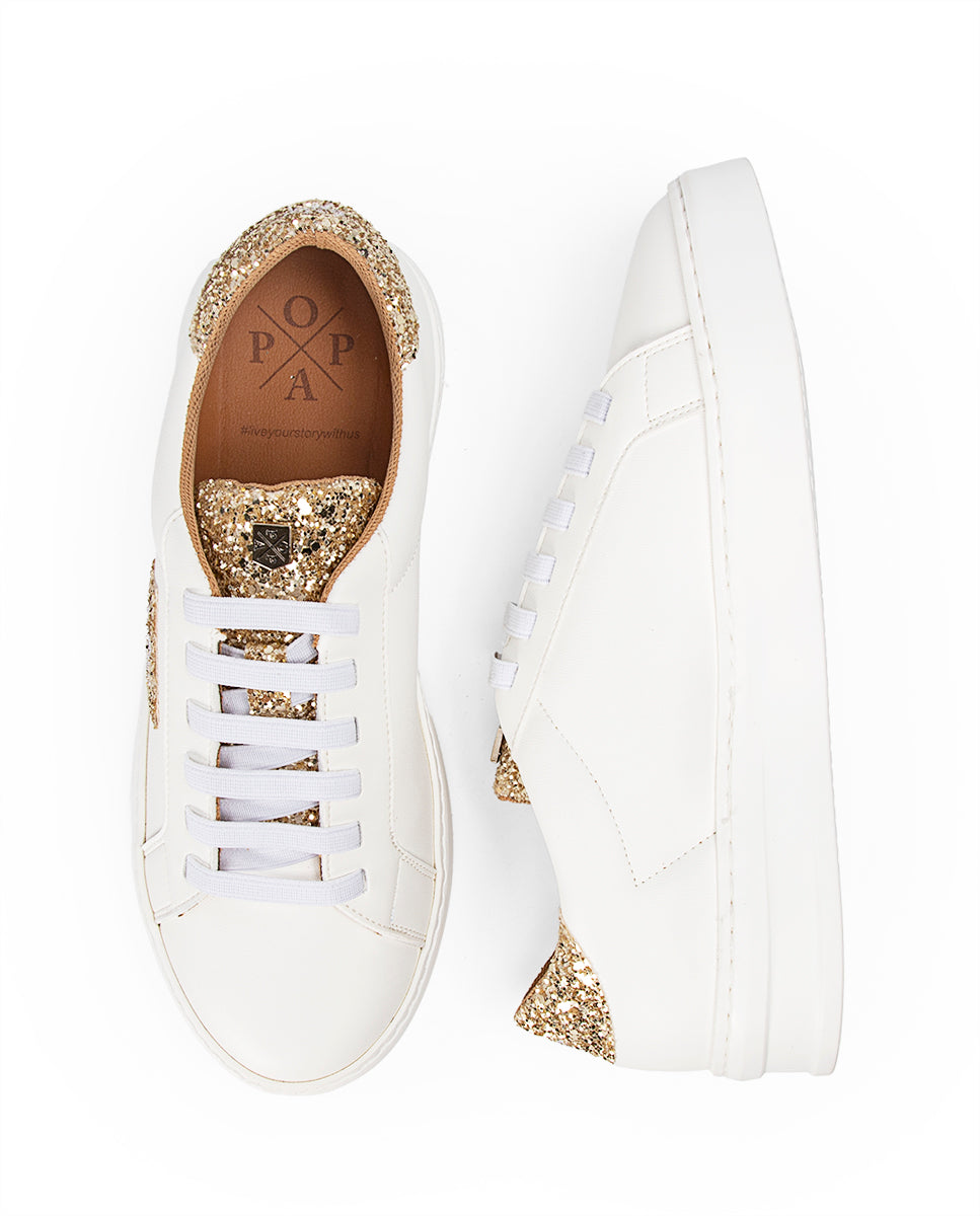 Macera Popa Glitter Gold Sneaker