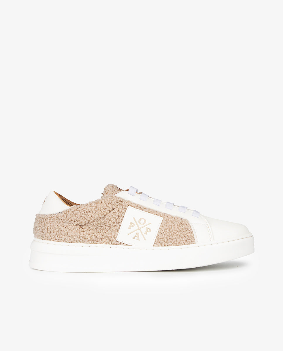 Macera Sheepskin Beige Sneaker