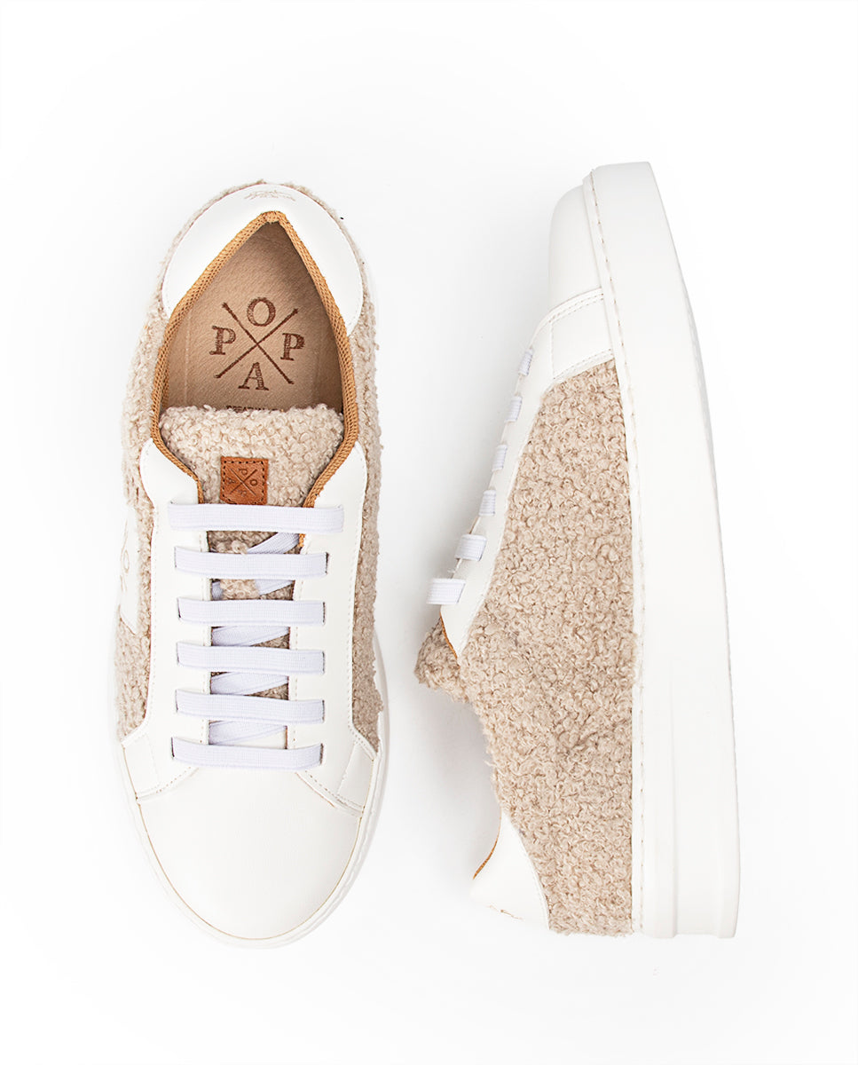 Macera Sheepskin Beige Sneaker