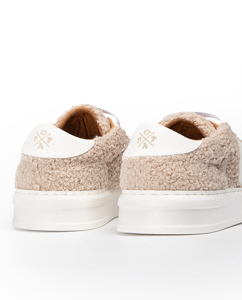 Macera Sheepskin Beige Sneaker