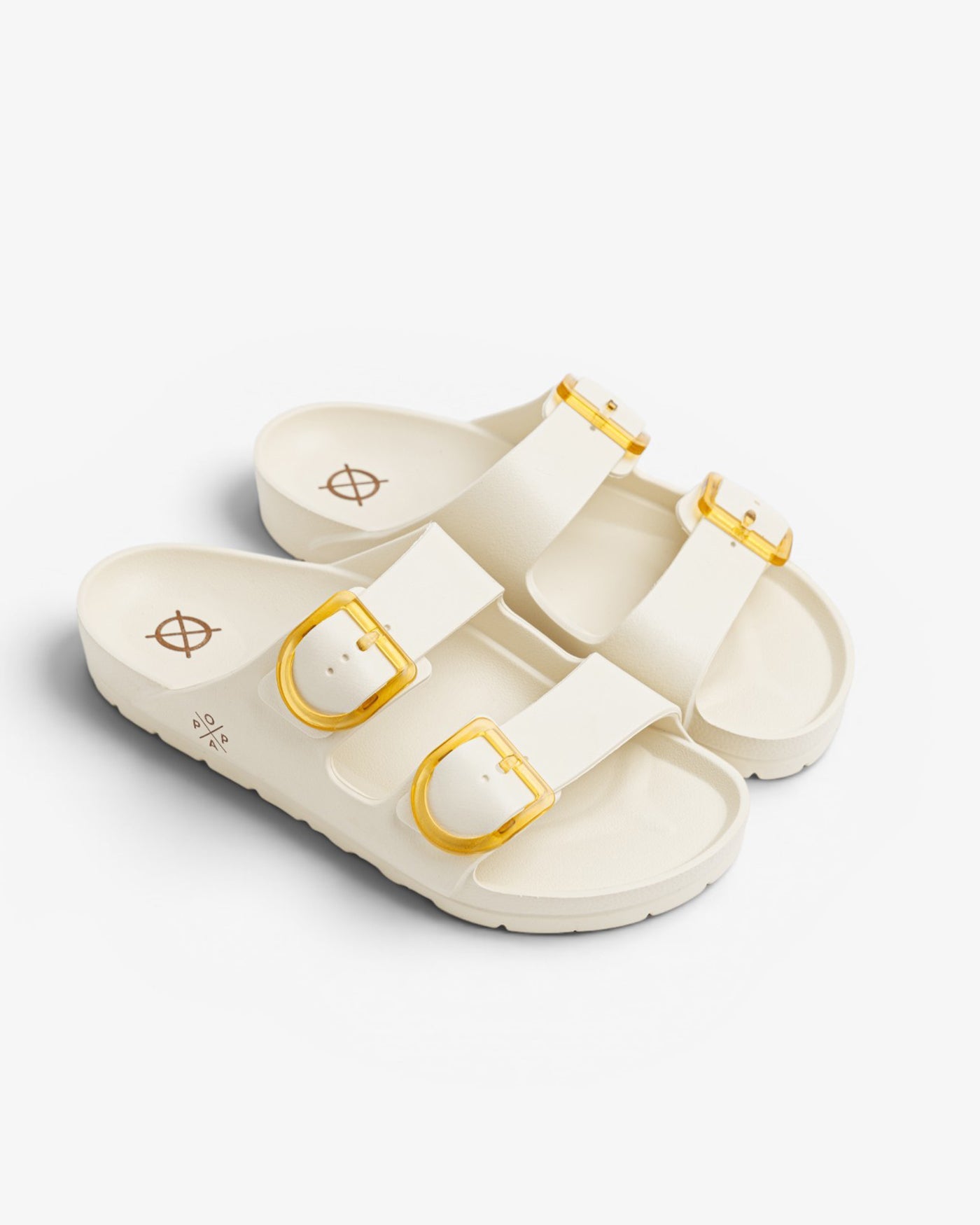 Sandalia Plana Aqua Buye Beige Amarillo