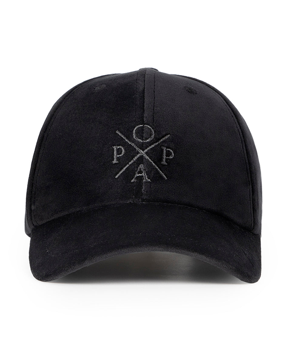 Casquette Popa en Velours Noir