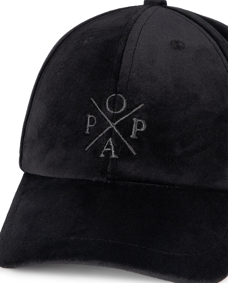 Casquette Popa en Velours Noir