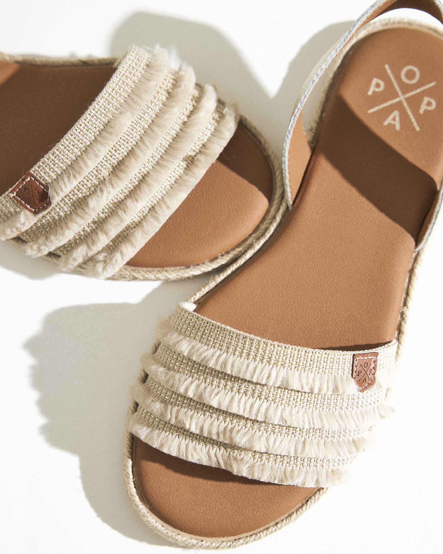 Menorquina Juncal Franges Or Laminé 