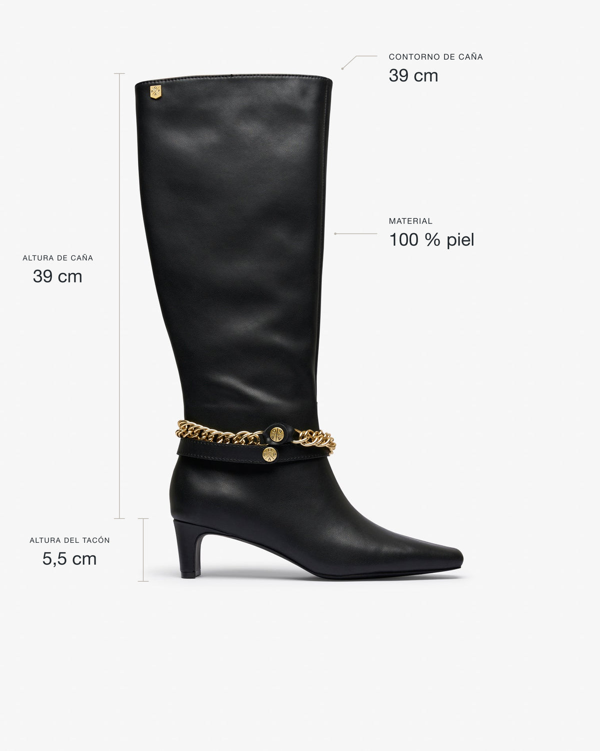 Bota Negra de Mujer Leiva