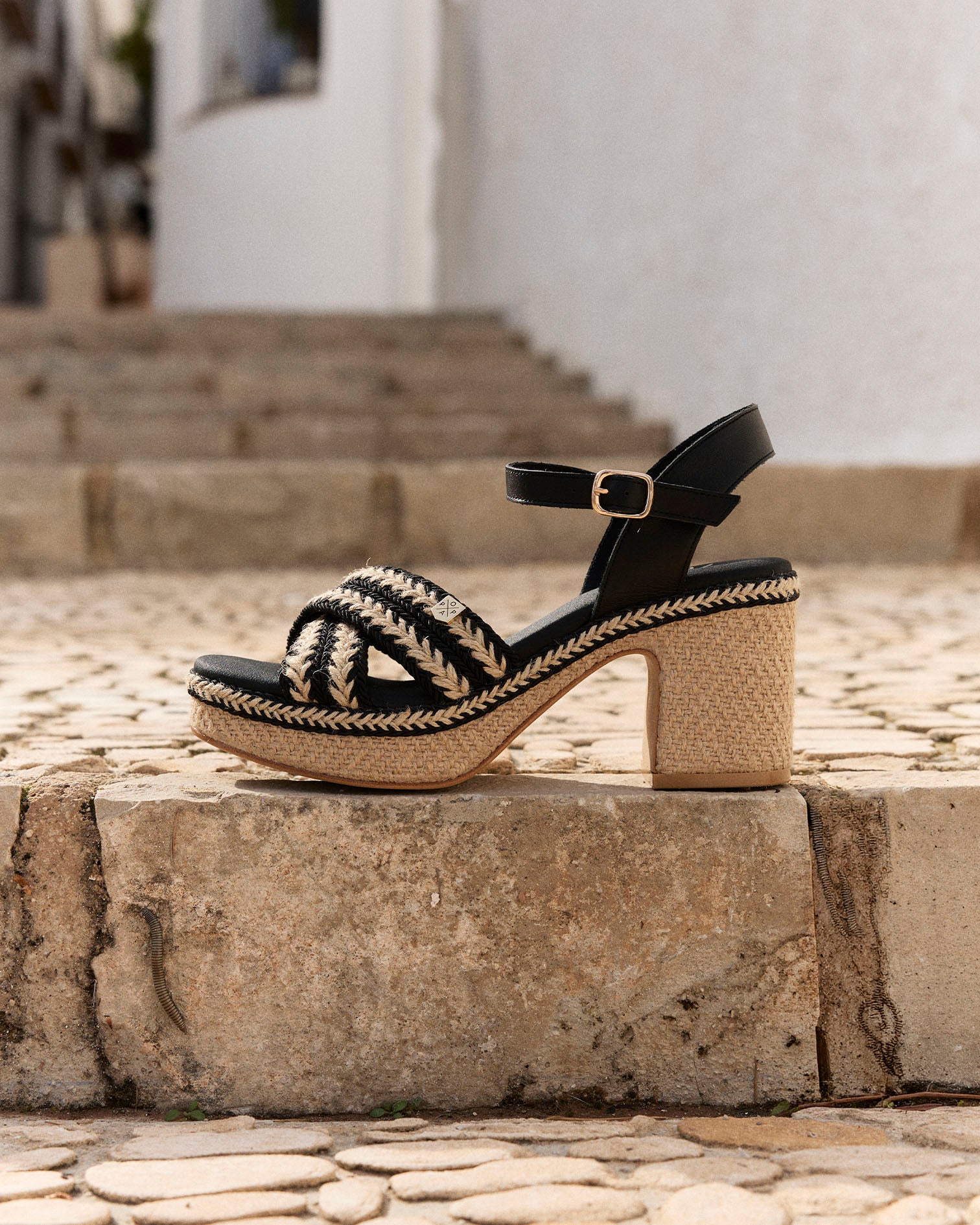 Sandale Melia Jute Noir 