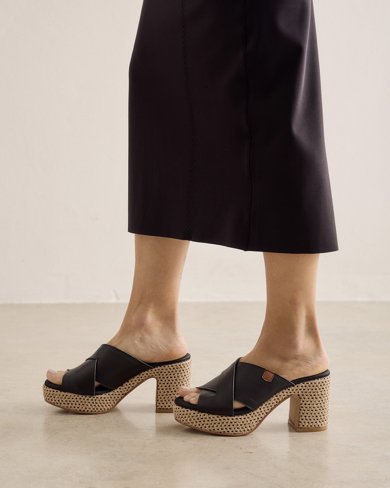 Sandalia Melibea Piel Negro