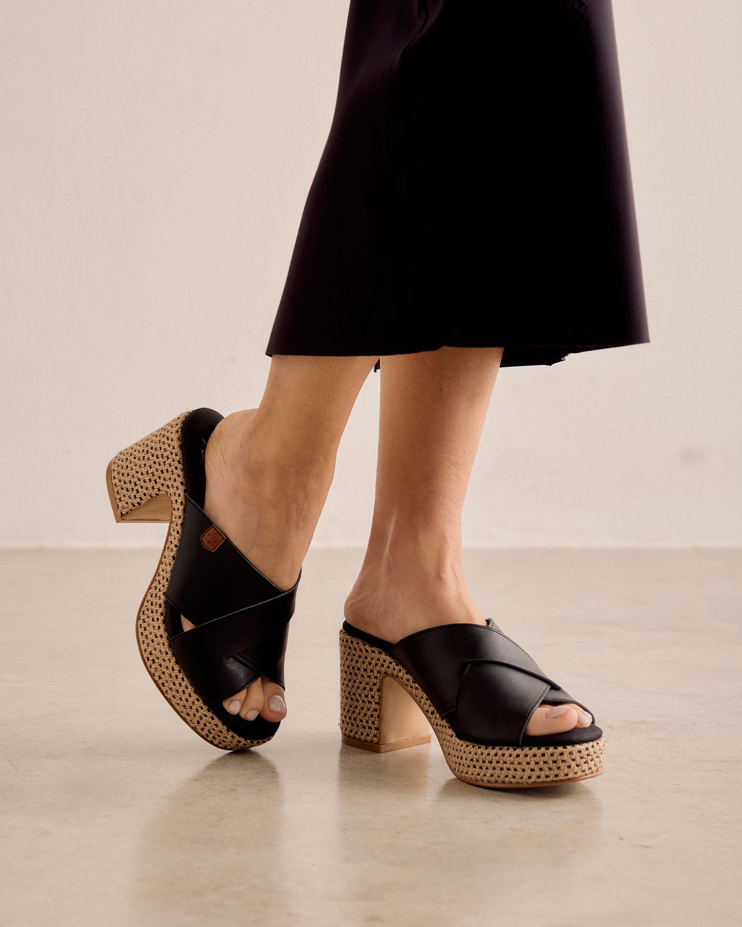 Sandalia Melibea Piel Negro