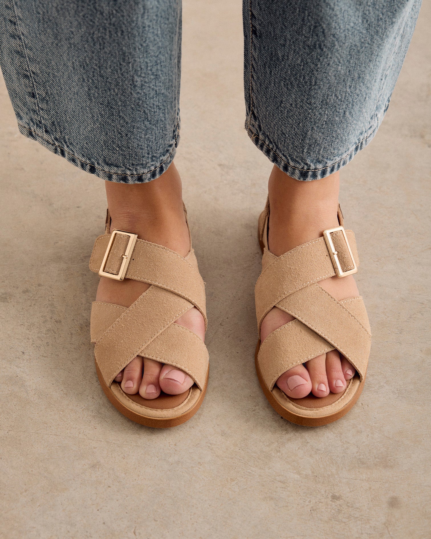 Sandalia Mirissa Serraje Beige