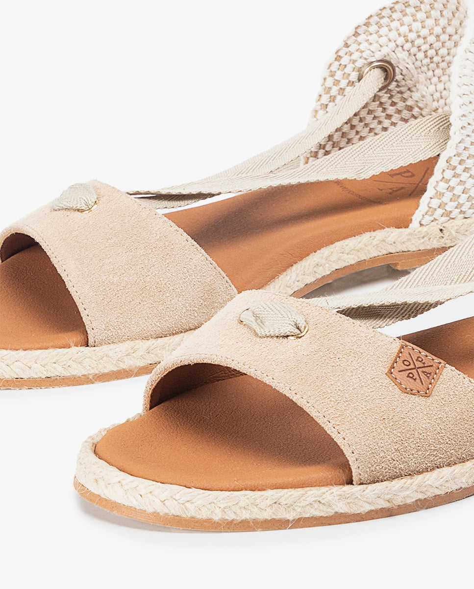 Menorquina Flat Capri Beige Suede