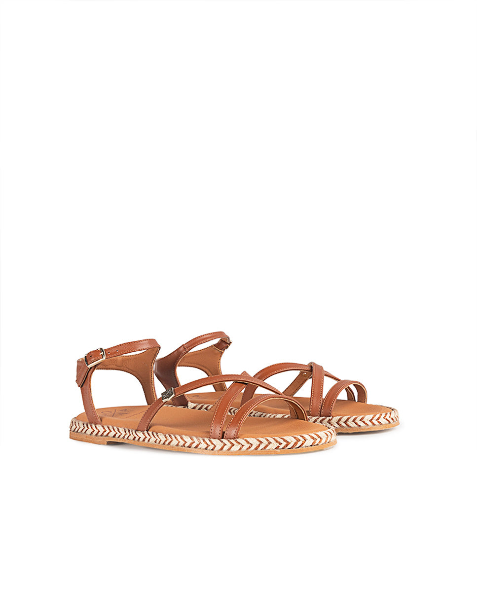 Cubagua Leather Flat Sandal