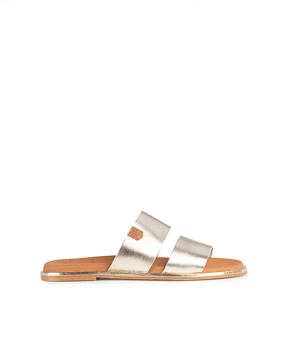 Platinum Laminated Portable Flat Sandal