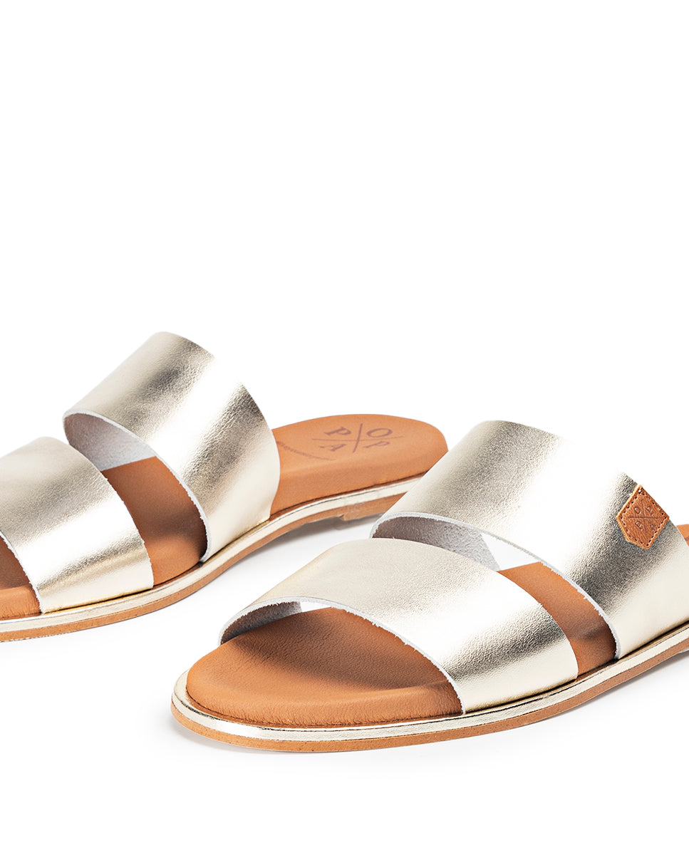 Platinum Laminated Portable Flat Sandal