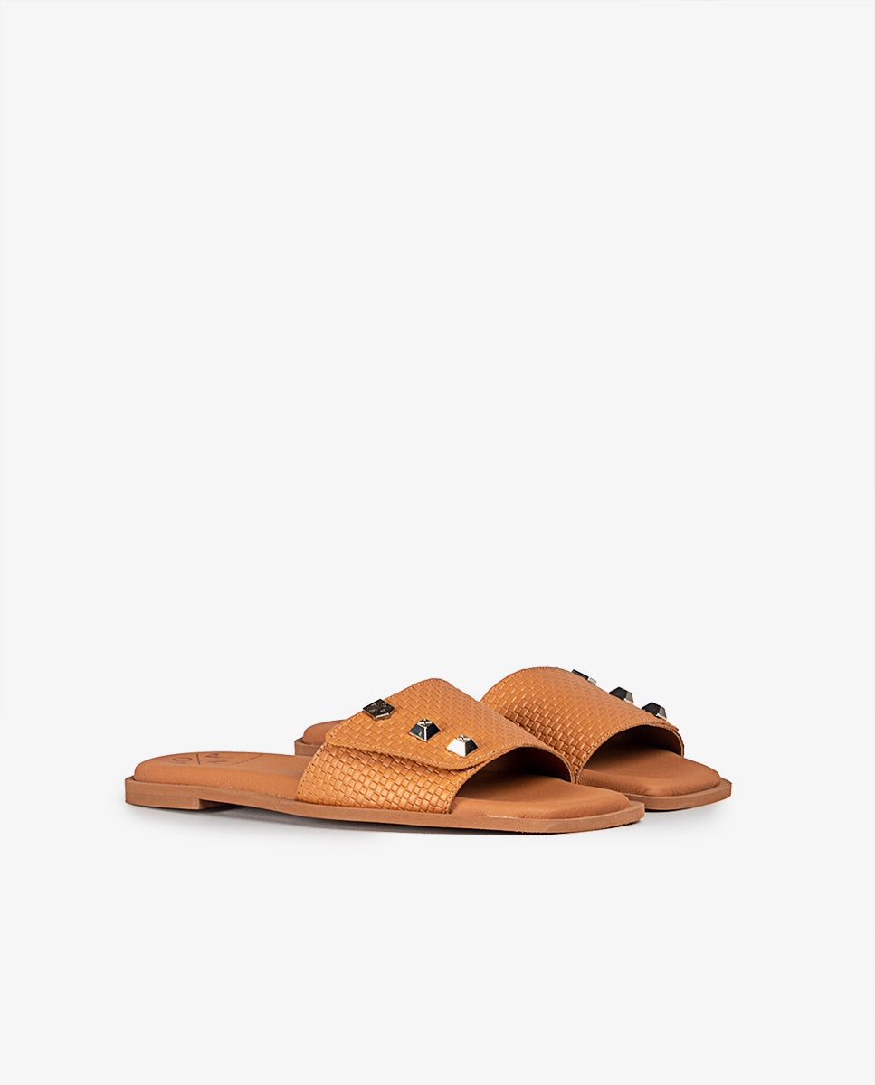 Nazare Braided Leather Flat Sandal