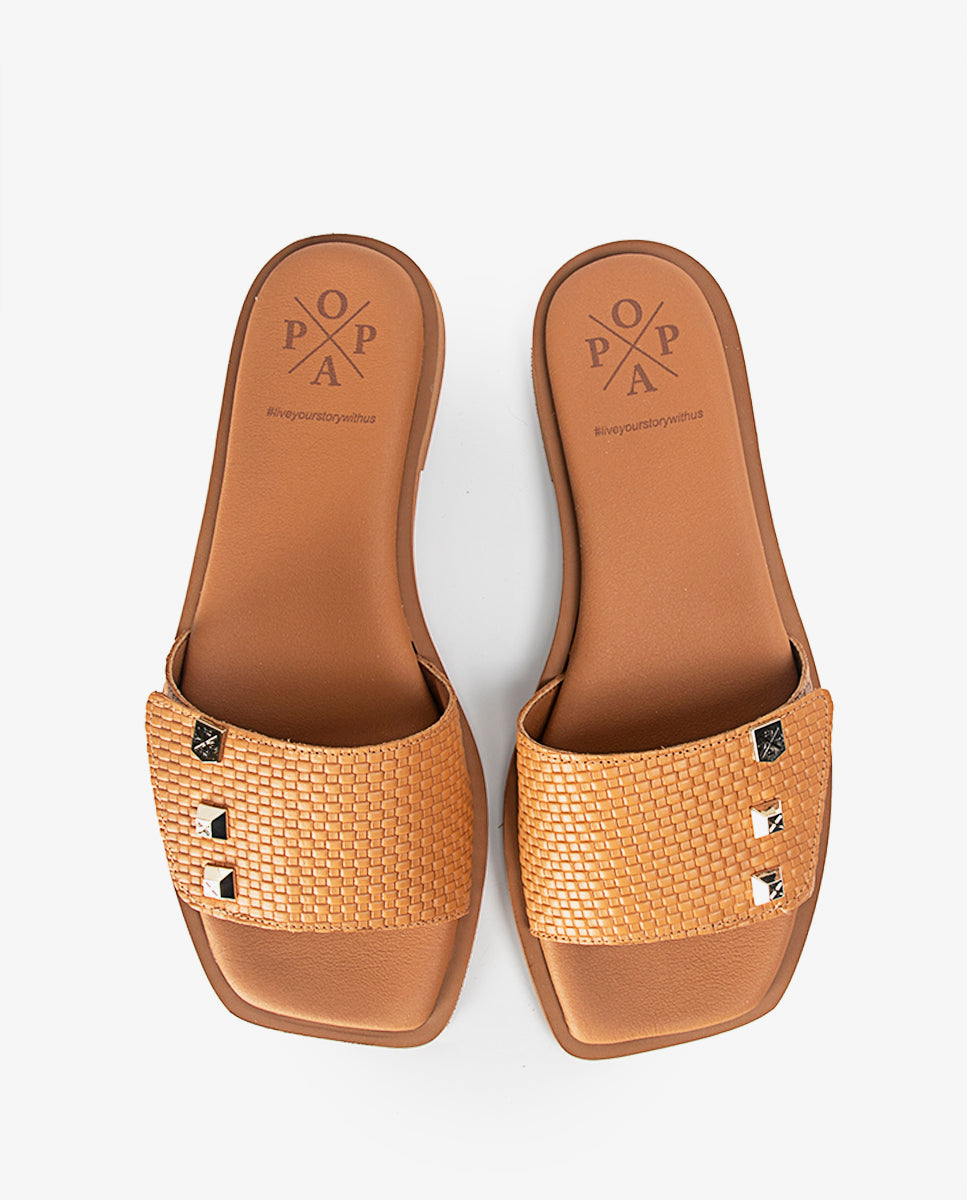 Nazare Braided Leather Flat Sandal