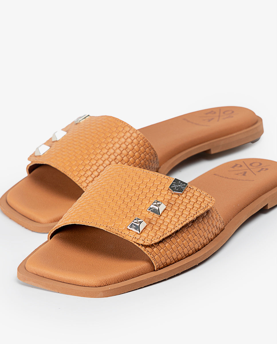 Nazare Braided Leather Flat Sandal