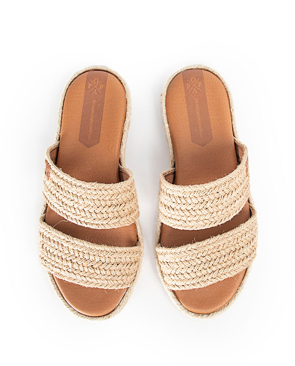 Portable Chiara Natural Flat Sandal