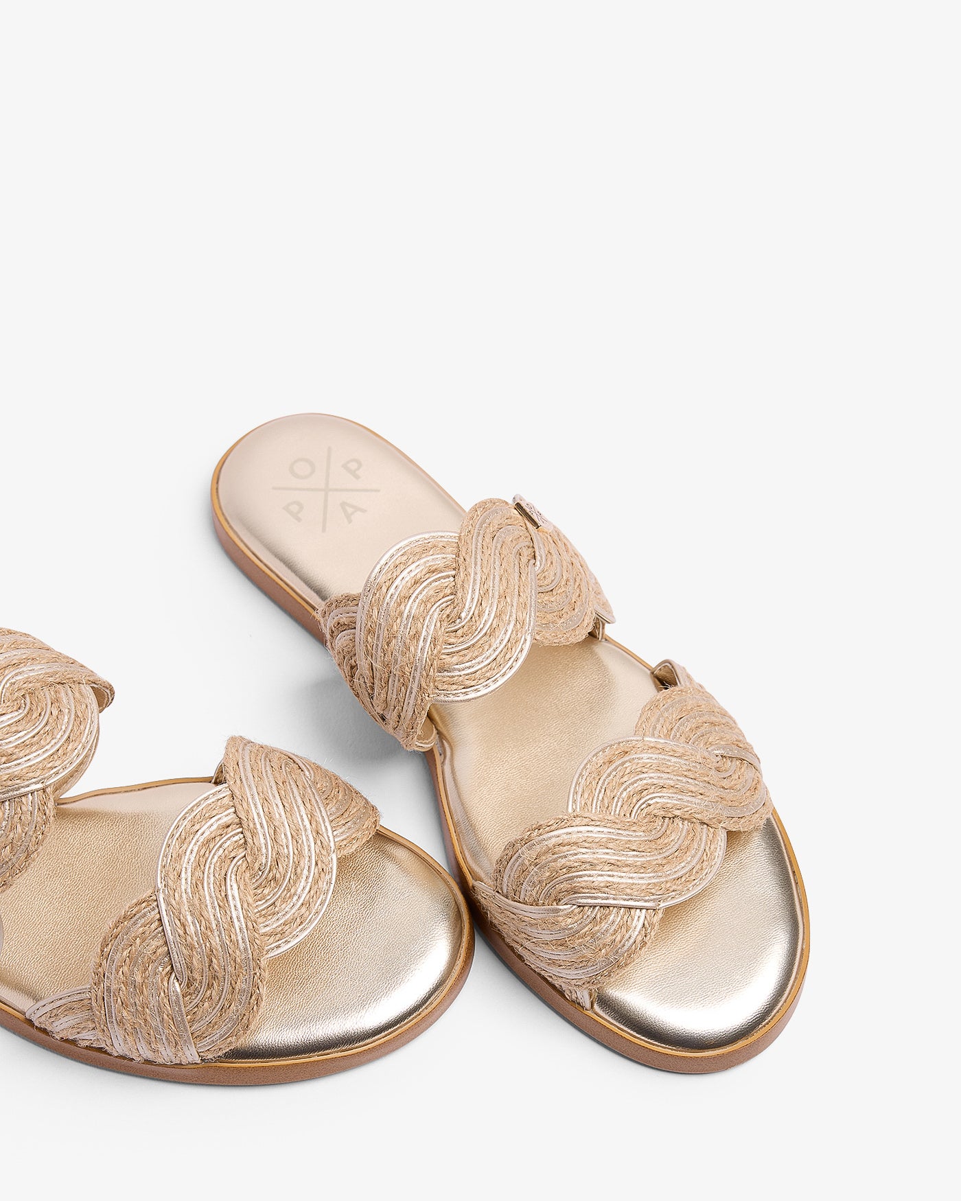 Sandalia Clicos Yute Oro 35