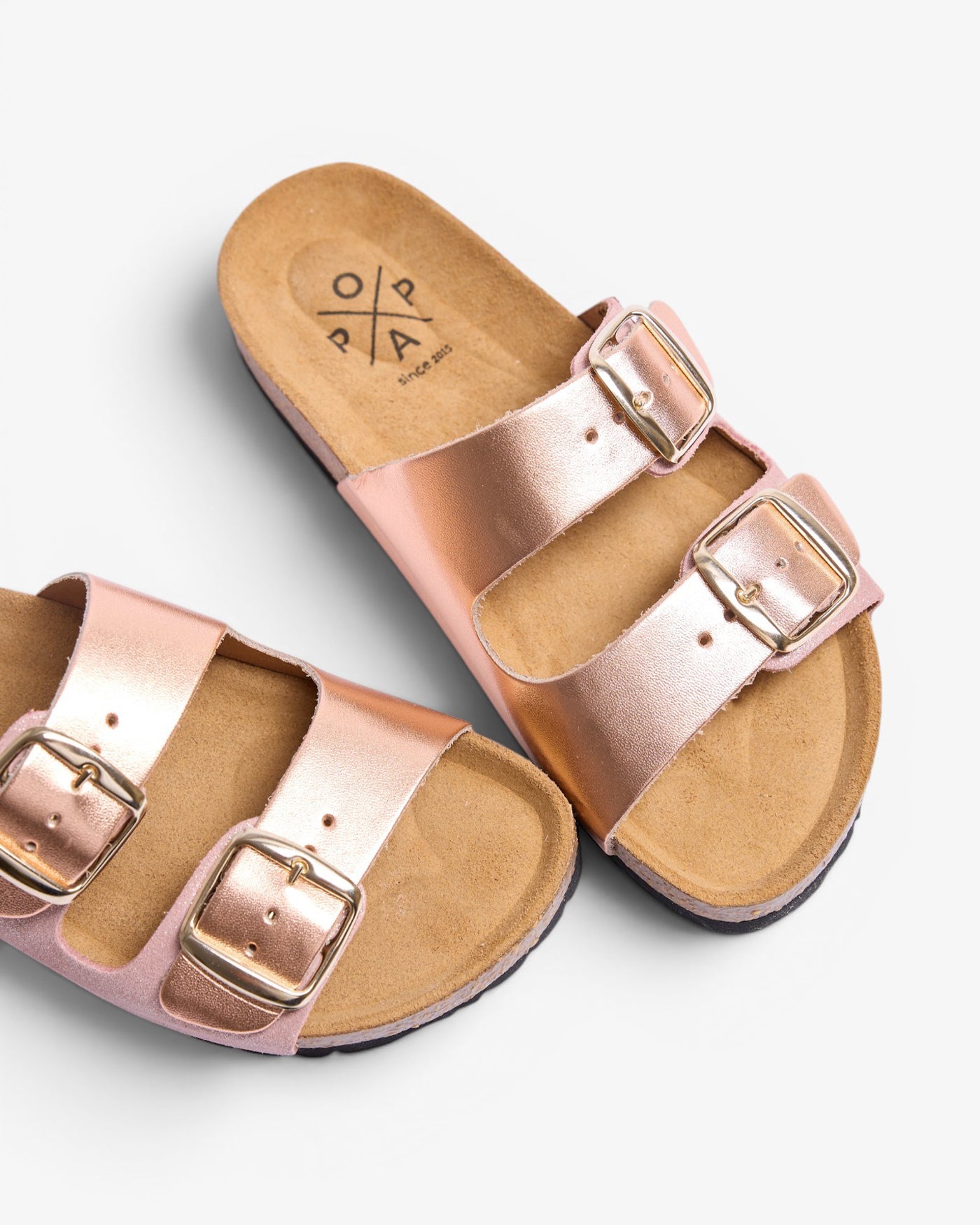 Menorquina Plataforma Soux Metal Rosa