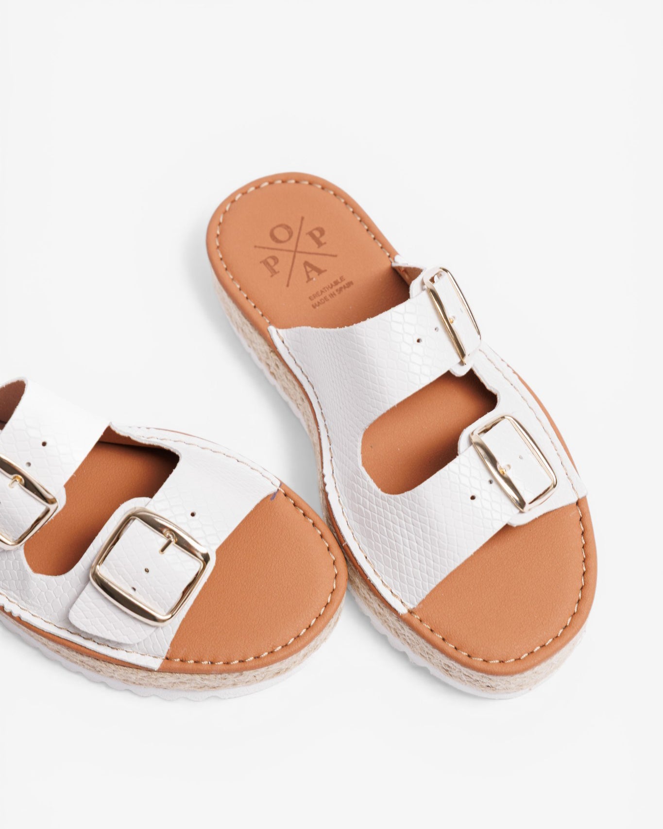 Menorquina Plataforma Morell Snake Blanco