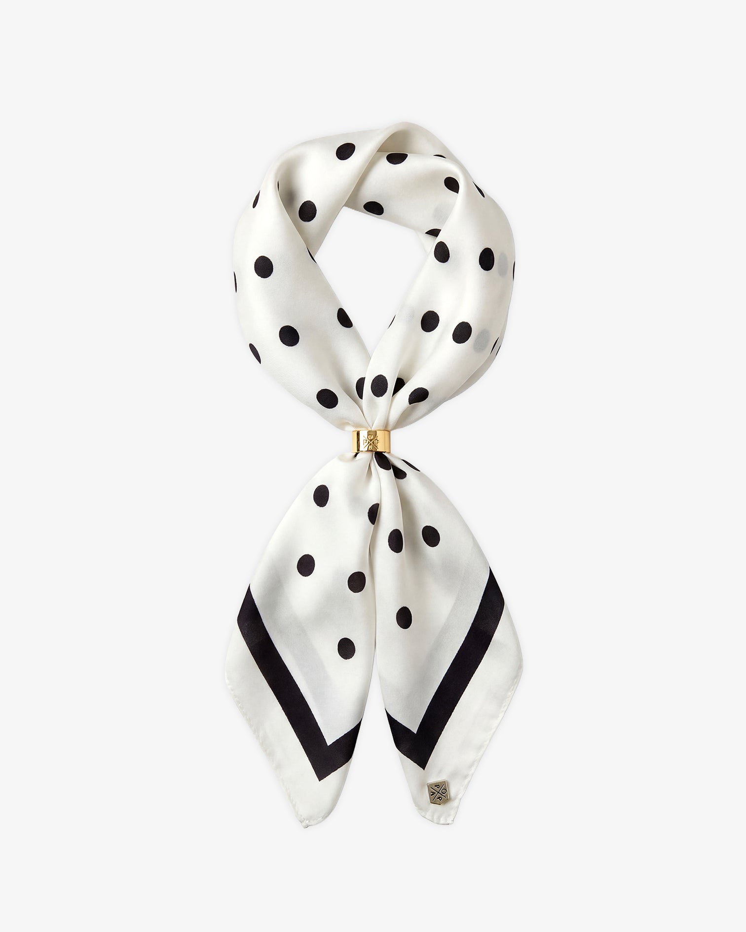 Foulard à pois blanc et noir 