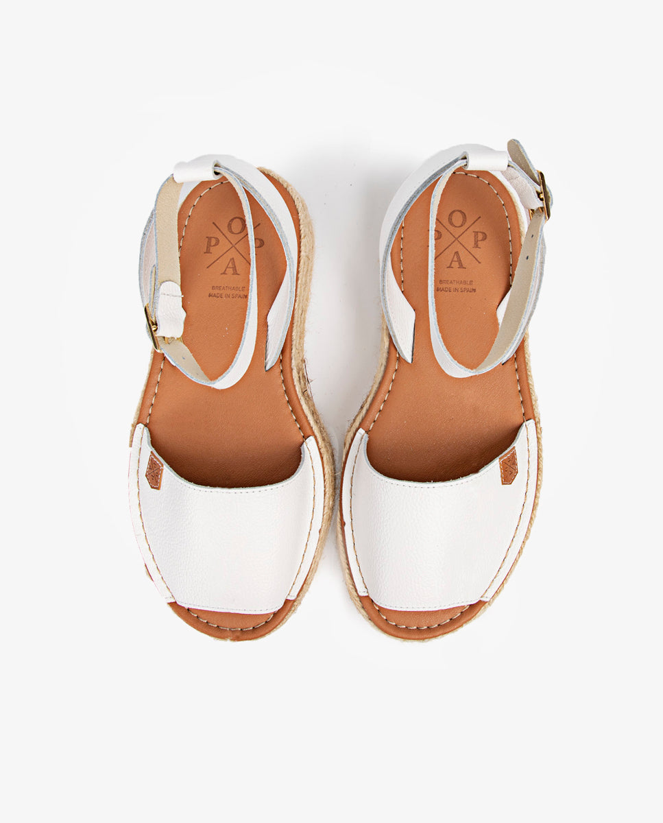Plateforme Menorquina Camila Sauvage Blanc