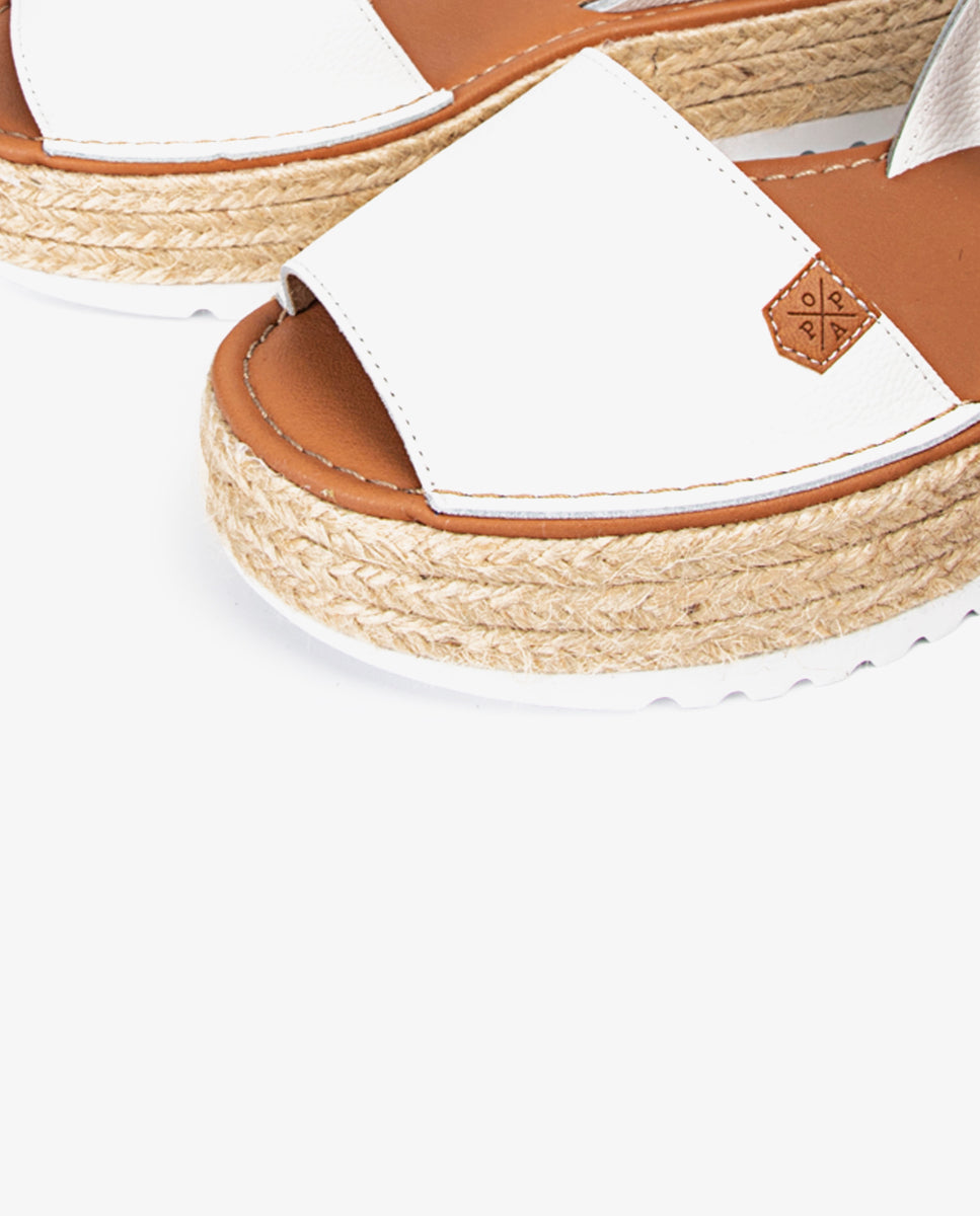 Plateforme Menorquina Camila Sauvage Blanc