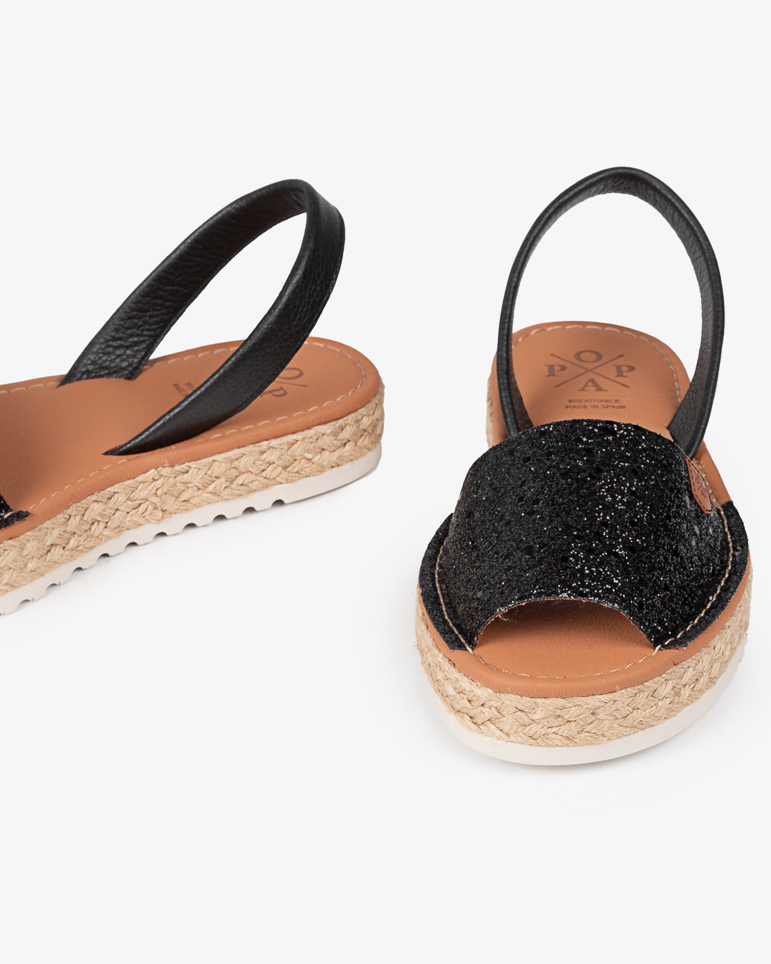 5P Rondina Glitter Negro 35