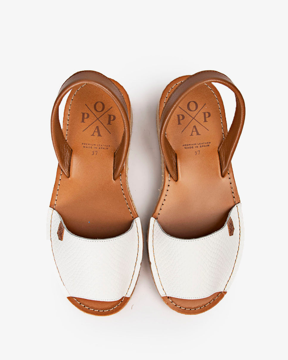 4P Malala Bicolor Blanc & Cuir