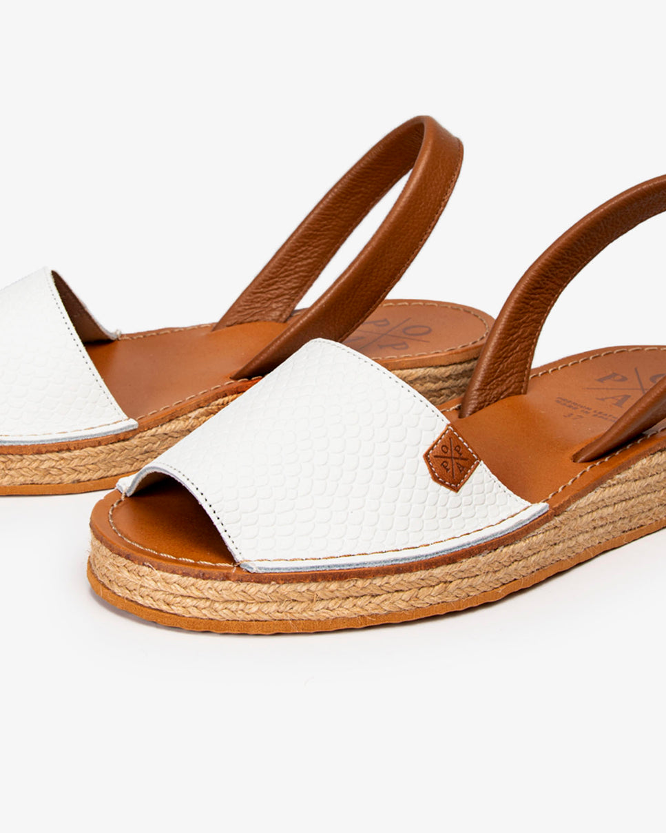 4P Malala Bicolor Blanc & Cuir