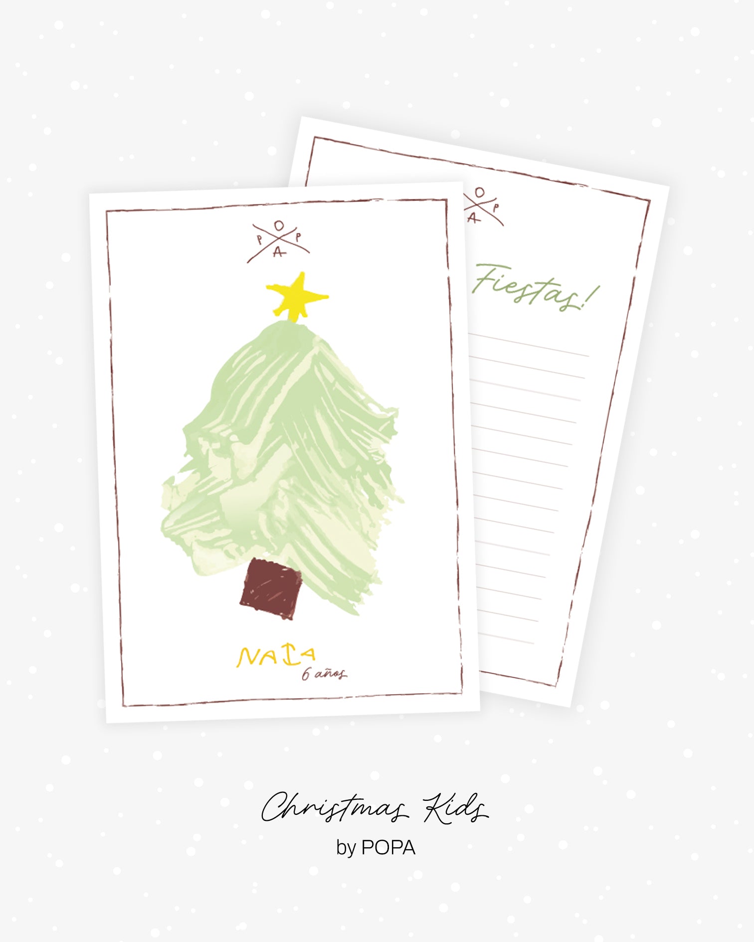 Postal Árbol Navideño (Naia, 6 años)